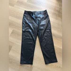 Joie Black  faux Leather Pants